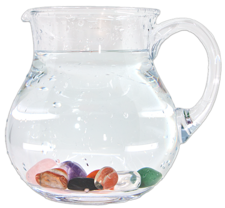 Edelsteinwasser Set im Krug Edelsteinwasser Set im Wasserkrug